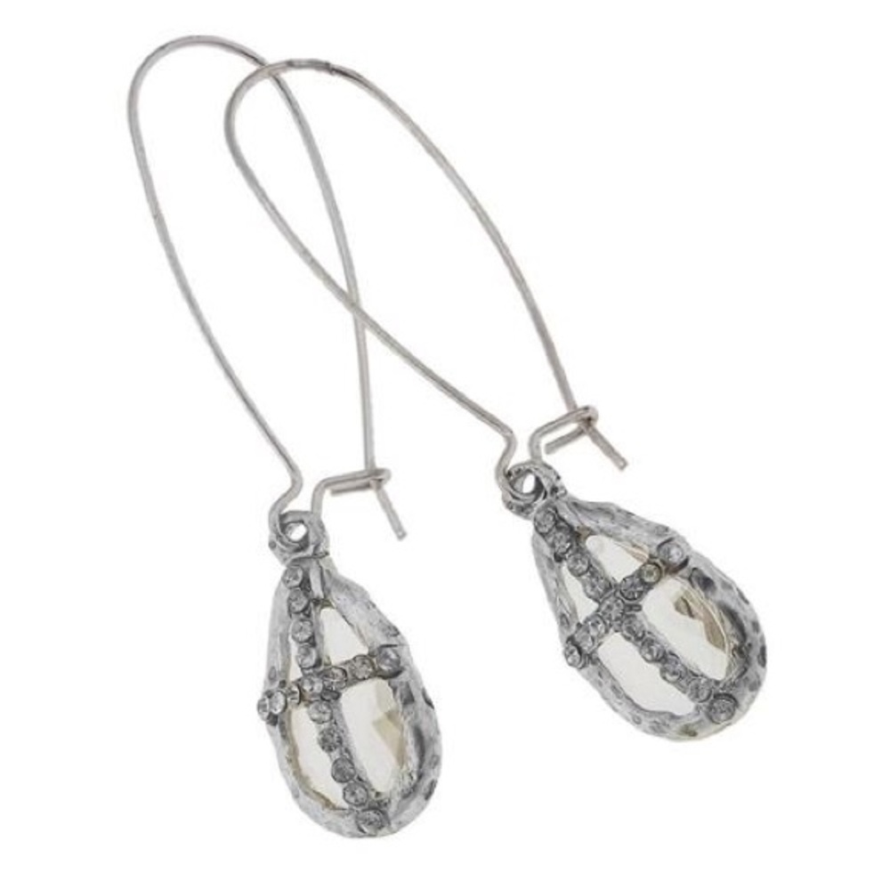 🆕AUCTION PRICE👩🏻‍⚖️ TEARDROP SILVER EARRING